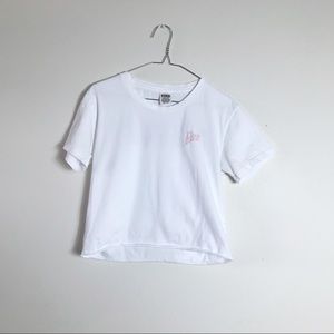 PINK Blush Pink Crop Top Tee Shirt